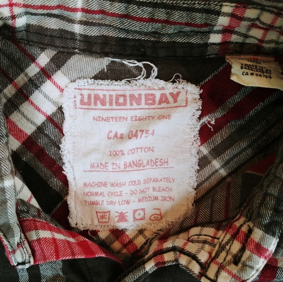 UNIONBAY Men's Large Plaid Button Up Shirt. Normcore Comfy Casual Wear Cotton. - Picture 3 of 6